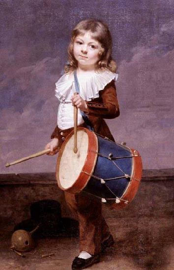 Martin  Drolling Portrait of the Artist's Son as a Drummer oil painting picture